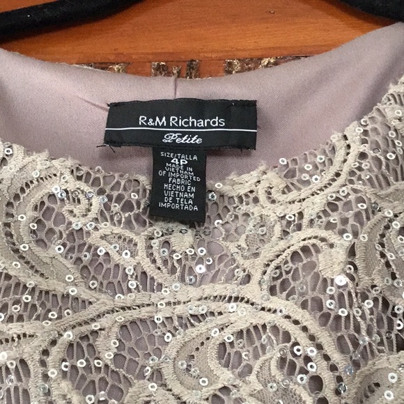 NWT Champagne Sequin Formal or Mother of the Bride Dress 4P - Picture 3 of 6